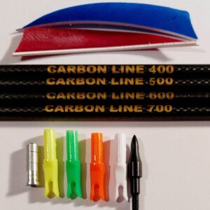 Pfeile CARBON LINE in Einzelteilen